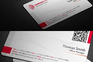 企业名片/现代商业名片设计模板-粉色