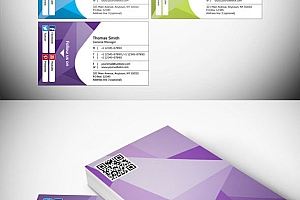 几款不同颜色的企业名片/现代商业名片设计模板