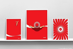 国外可口可乐夏季主题创意海报设计