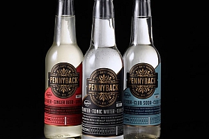 精致的Pennyback酒水瓶贴设计