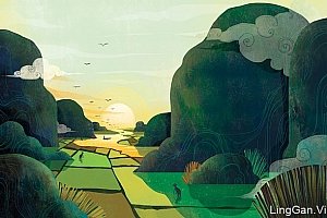 越南pqt工作室教科书插画设计