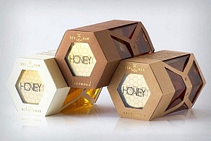 3种不同风格的HONEY产品包装设计,包装创意设计欣赏