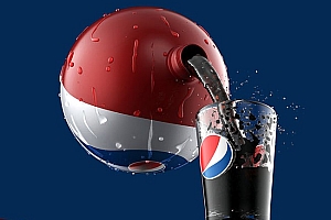 百事可乐Pepsi橡胶球形概念包装设计