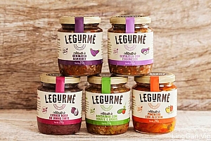 国外简洁大方的Legurme蔬菜酱多种颜色包装设计鉴赏