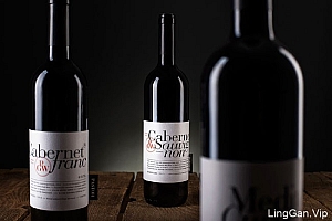 国外酒水包装设计Pastor winery”s葡萄酒标签