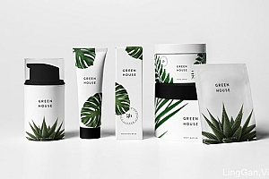 清新的Green House美容护肤品包装设计