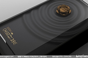 金花茶木盒包装设计 茶叶礼盒包装设计 保健品木盒包装设计