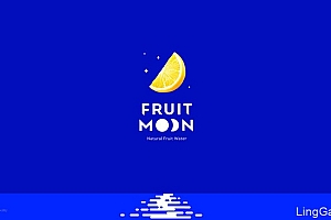 来自Fruit Moon天然果味饮用水系列精美包装设计