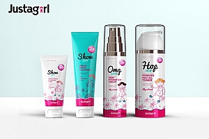国外Just A Girl青少年护肤品包装设计作品