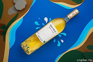 简约时尚的Sage & Sauvage葡萄酒瓶贴设计