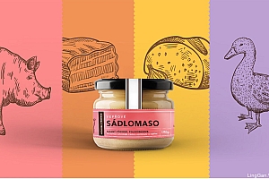 手绘插画!肉制品包装设计