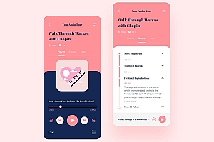 12组简洁风有声读物APP界面