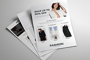 尚促服装品牌的促销单页设计