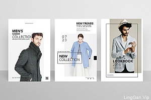 时尚简约风格的时装品牌宣传单设计