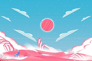 清新风格!一组风光建筑插画灵感