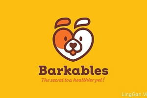 国外Barkables狗粮服务品牌VI设计欣赏