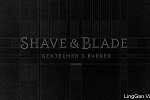 国外Shave & Blade理发店企业VI形象设计分享