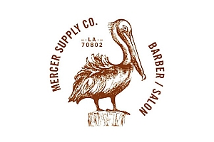 国外Mercer Supply美发沙龙店品牌形象VI设计分享