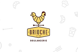 国外Brioche面包品牌橙色版VI形象设计作品