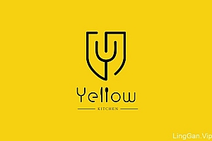 国外Yellow Kitchen餐厅品牌vi形象设计