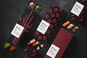 现代日式!餐饮品牌VI设计