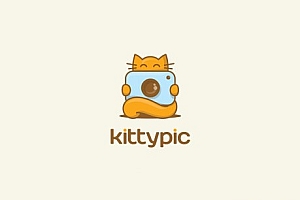 kittypic-儿童相机LOGO设计