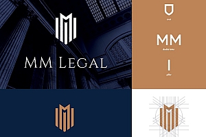 公平正义!38款法律元素Logo设计