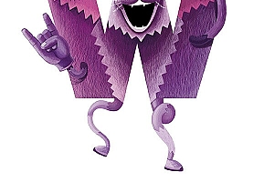 文字结合插画一起的效果-字体插画