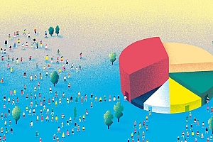 蓝色风格卡通#插图#插画#Little blue horse