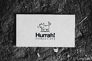 宠物店Hurrah!黑边名片设计欣赏
