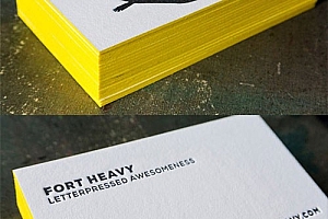 精致大气的彩边名片设计欣赏