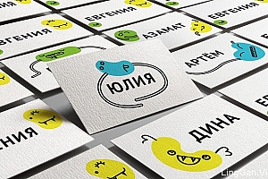 Optima品牌可爱的插画名片设计欣赏