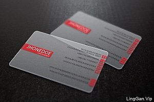 JHONEDOE精致的透明名片设计欣赏