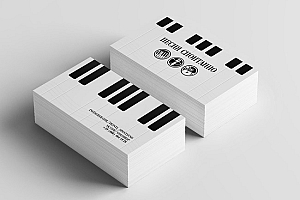 分享国外一款简约的乐队名片设计作品