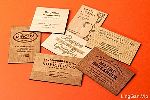 法国Nicolo Giacomin木质名片设计作品