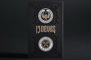13 Devils黑色个性凸版名片设计
