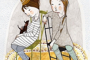 优秀设计师Rebecca 温暖色调人物美术插画- 灵感