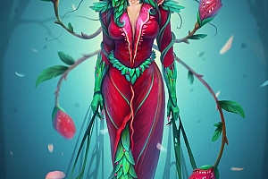 漂亮的花卉女人概念插画设计- 灵感