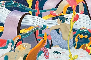 强烈的色彩和线条:Murugiah充满活力的超现实主义插画- 灵感