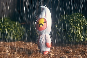 雨天故事!萌萌的3D动画插图灵感- 灵感