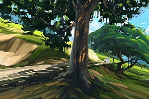 非常热门的光影风格插画!!- 灵感