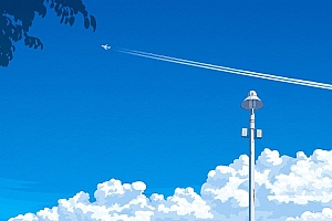 一组蓝色调的夏日插画作品- 灵感