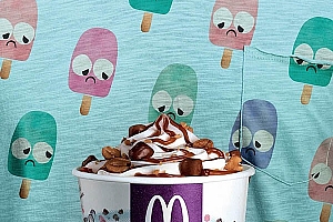 国外麦当劳麦旋风冰淇淋创意广告设计:伤心的小雪糕- 灵感