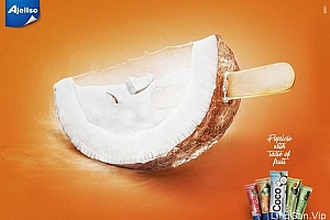 Ajellso水果雪糕系列创意平面广告作品- 灵感